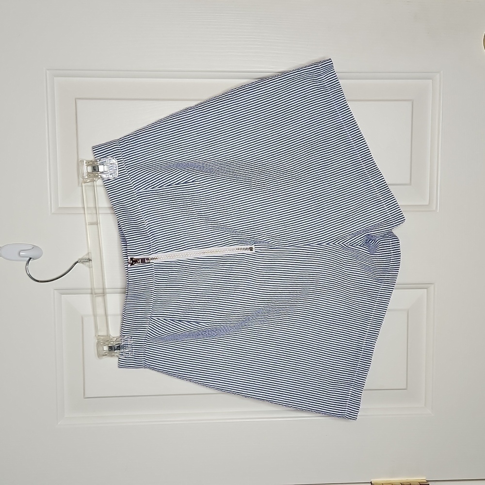 LAUREN James Blue Seersucker Nautical High Rise Shorts Size M - Picture 5 of 9